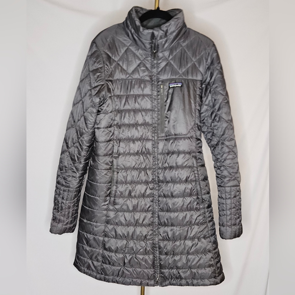 Patagonia Women's Radalie Insulated Parka in a charcoal